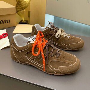 🆕Fast shipping🆕New Balance X Miu Miu 530 Suede Brown Sneakers